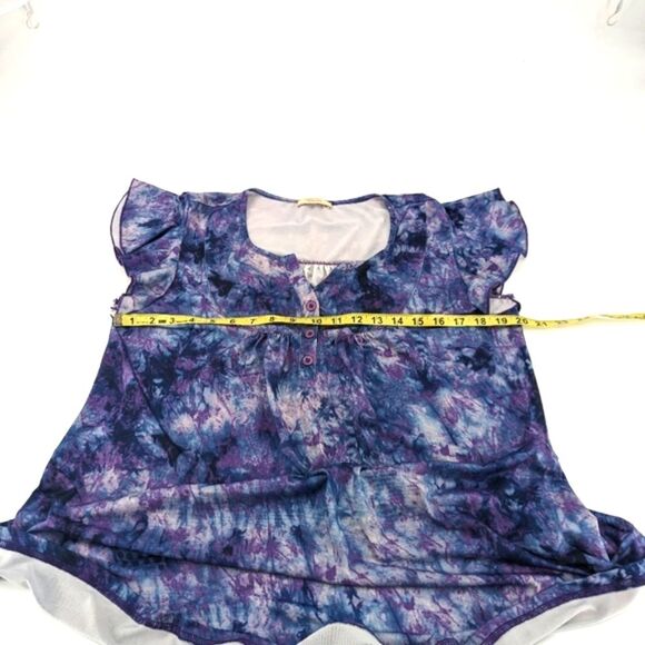 Blouse Bundle of 2 Business Casual Flowy Lightweight Short Sleeve Tops Size XL - Picture 7 of 8